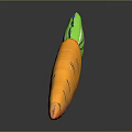 Fresh Orange Carrot With Green Leaves And Textured Surface On Gray Background
