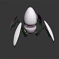 Advanced Space Exploration Robotic Probe With White Egg Shaped Body And Mechanical Legs 3d model