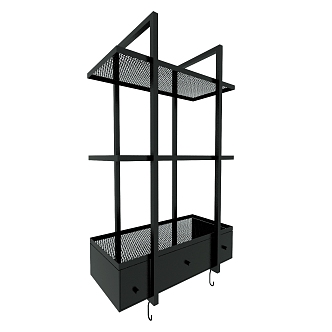 shelf display rack 3d model