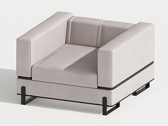 Modern Single Sofa Single Leisure Chair 3d model