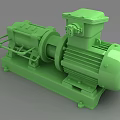 Green Industrial Pump Motor Equipment with Stable Base and Housing Structure