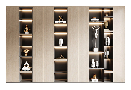 Modern bookcase 3d model