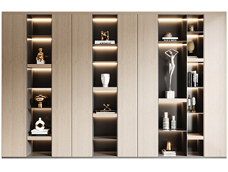 Modern bookcase 3d model