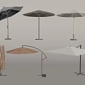 Outdoor Umbrellas in Various Styles with Different Colors and Pole Designs for Shade