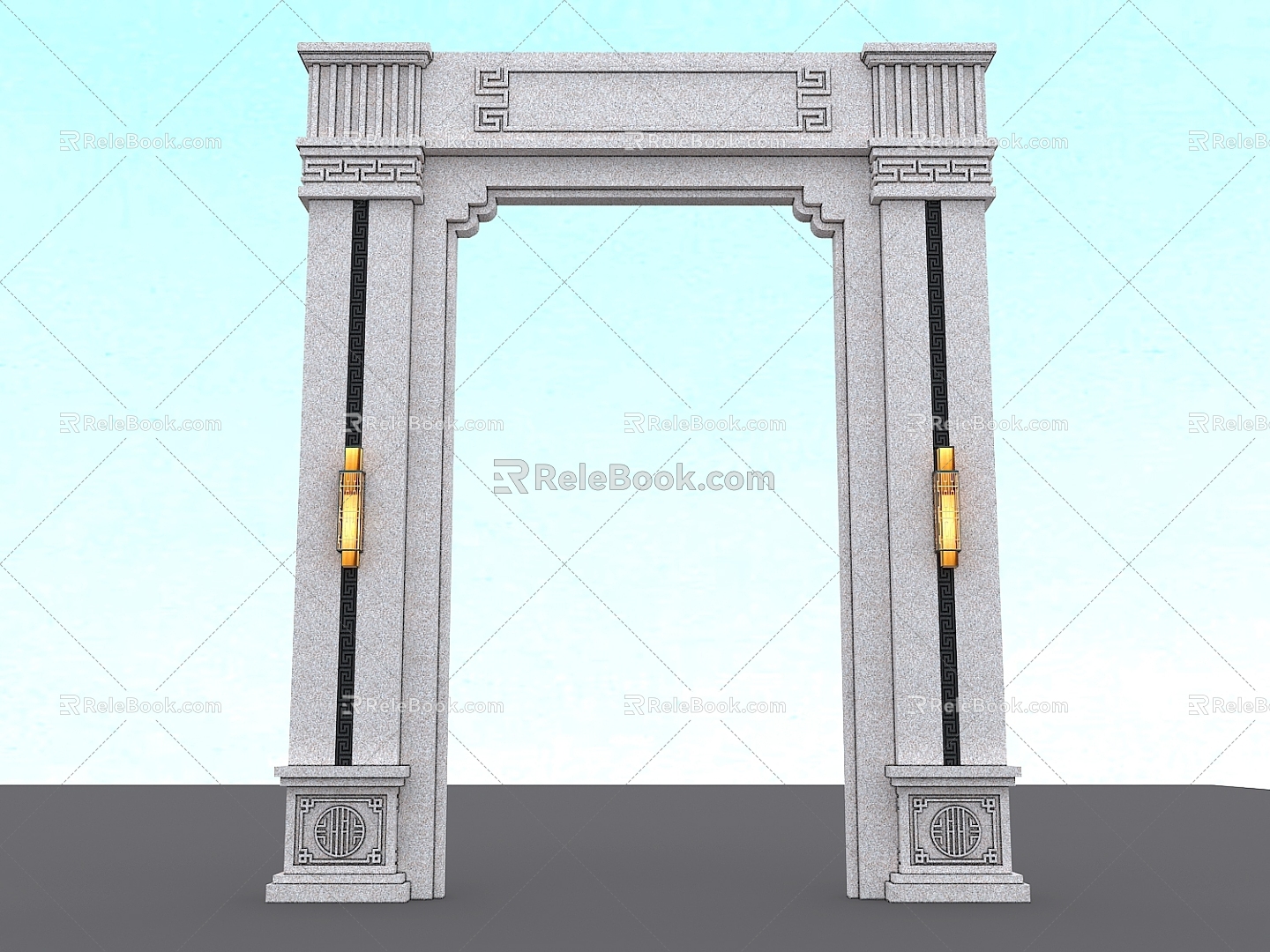 New Chinese-style foyer 3d model