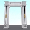 New Chinese-style foyer 3d model