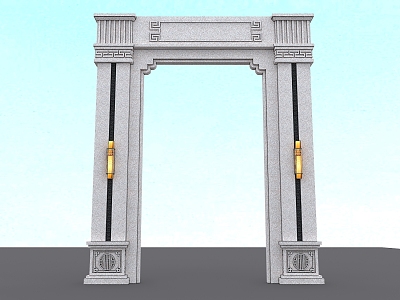 New Chinese-style foyer 3d model