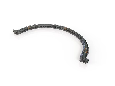 Arched Metal Architectural Structure With Grid Framework Design For Building Support 3d model