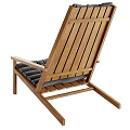 Comfortable Leisure Chair With Wooden Frame Gray Padded Cushion And Tufted Backrest