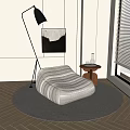 Modern Lazy Sofa Single Sofa 3d model