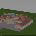 Spacious Residential Villa Featuring Red Roof Tiles White Exterior And Arched Porchway Design