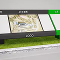 Modern Wayfinding Sign With 1st Floor Indicator LOGO And Layout Diagram