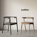 Traditional Single Chair With Wooden Frame Upholstered Seat Armrests And Tradition Brand