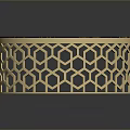 Elegant Luxury Coffee Table With Marble Top And Gold Hollow Out Metal Frame Design