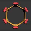 Fashionable Yellow Crown Jewelry With Red Heart Decorations And Stylish Design