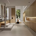 Modern Open Kitchen Space Featuring Wooden Cabinets Island Counter And Natural Light