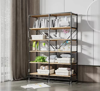 Industrial LOFT Storage Rack 3d model