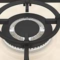 Modern Kitchen Gas Cooktops with Multiple Burners White and Black Surface Designs