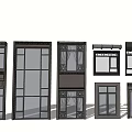 Various Window Design Styles With Frames Panes And Architectural Elements 3d model