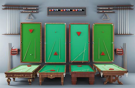 Modern billiard table billiard table combination billiard room equipment billiard club billiard 3d model