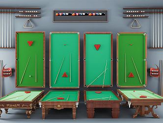 Modern billiard table billiard table combination billiard room equipment billiard club billiard 3d model