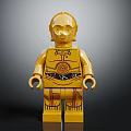 Golden Lego Character Figure With Intricate Chest Patterns And Detailed Design