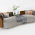 Modern Multiplayer Sofa Double Sofa 3d model