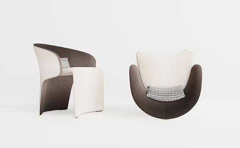 Modern Single Sofa Fabric Single Sofa 3d model