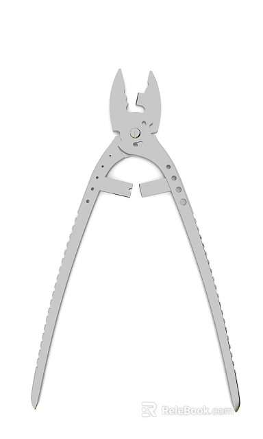 Stainless Steel Adjustable Pliers With Serrated Jaws And Grip Handles 3d model 