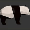 Low Poly 3D Panda Character Model With Simple Geometric Design 3d model