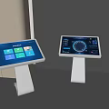 Modern Standing All in One Machine With Interactive Display Screen Interface