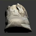 Beige Casual Sports Shoes With Retro Style Mesh Upper And Rubber Sole