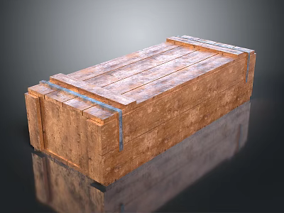 Wooden Entryway Side Cabinet With Plank Structure And Metal Accents For Home Decor 3d model