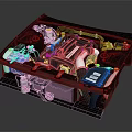 The Industrial Mechanical Equipment With Black Frame Blue Pipes White Valves And Control Panels