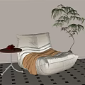 Caterpillar Lazy Sofa Single Sofa 3d model