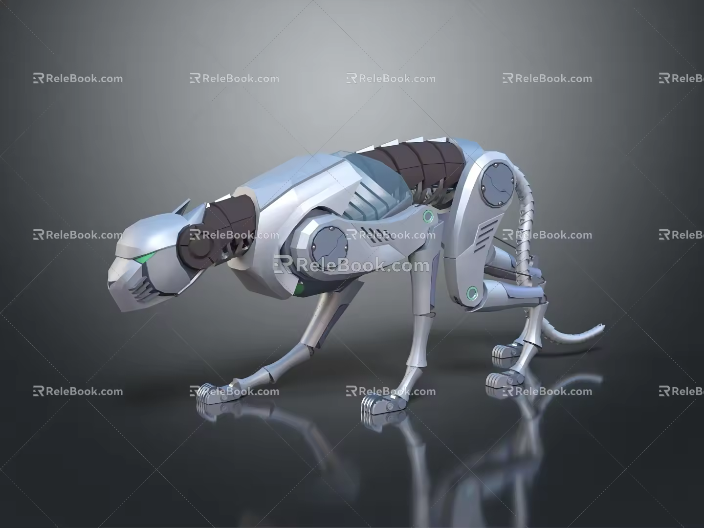 Modern Robot Dog Mechanical Dog Machine Warrior Mechanical Combat Police 3d model