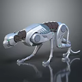 Modern Robot Dog Mechanical Dog Machine Warrior Mechanical Combat Police 3d model