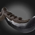 Handcrafted Knife With Intricately Carved Wooden Handle And Sharp Metal Blade