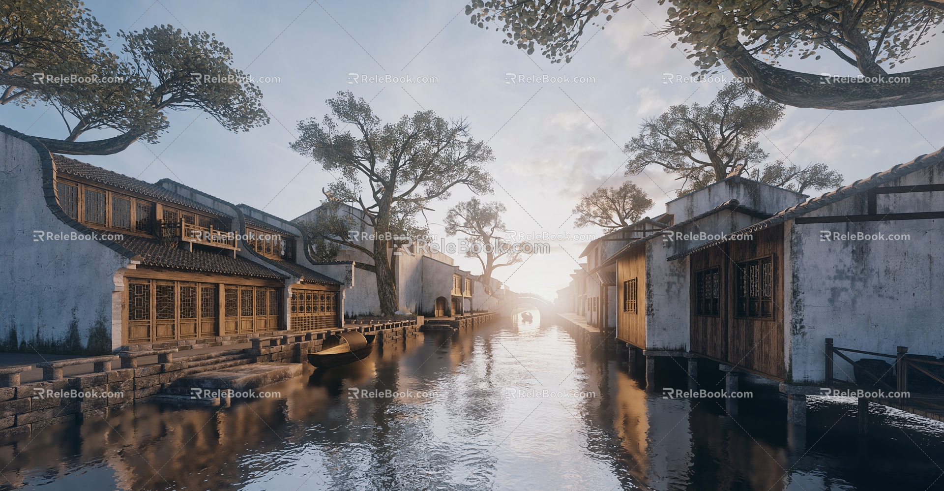 Jiangnan Ancient Town Ancient Architecture Town Chinese Ancient Town Jiangnan Watertown Watertown Ancient Town 3d model