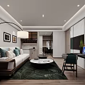Stylish Modern Hotel Guest Room With Comfortable Lounge Area And Full Functional Working Space