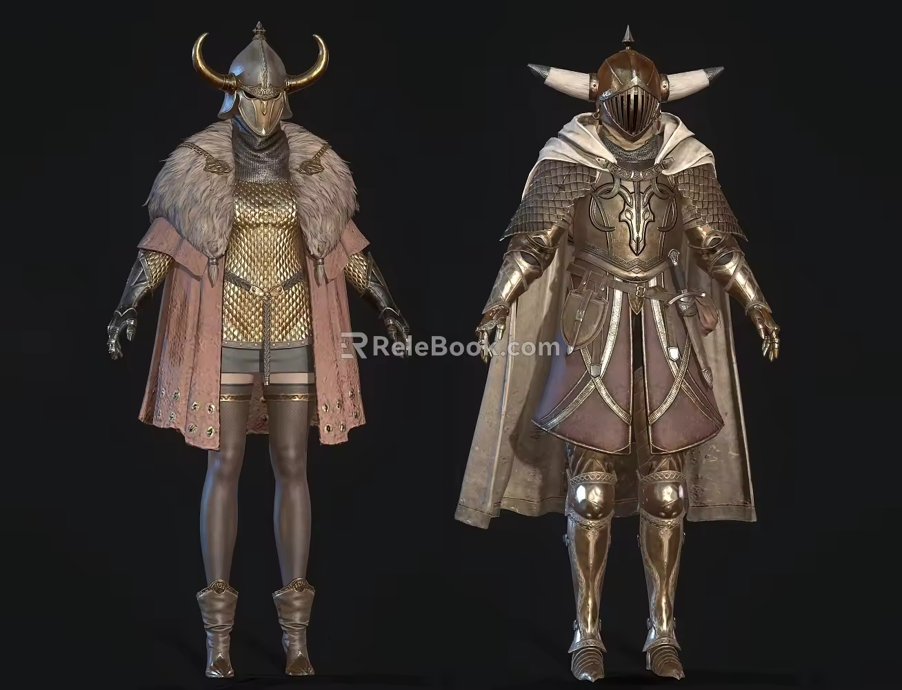 Nordic Armor Battle Armor European Warrior Game Warrior Game Character 3d model