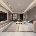 Modern Spacious Open Plan Living And Dining Room With Cozy Sofa And Elegant Interior Design