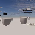 Toilet Smart Toilet Hand Tray Sensor 3d model