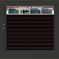 Red And Gray Bar Counter With Glass Fences Signage And Display Panels For Product Showcase