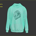 Stylish White Hoodie Featuring Black Lion Head Graphic Design For Casual Outfits