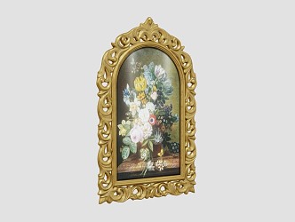 European-style photo frame 3d model