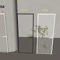 POLIFORM Modern Interior Hinged Doors with Vertical Ribbed Water Ripple and Frosted Glass