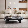 Modern sofa coffee table combination 3d model