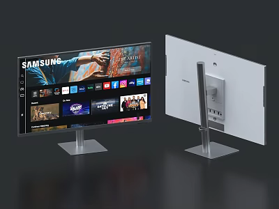 Samsung Computer Monitor With Smart Interface Dual Angle Display And Sleek Stand Design 3d model