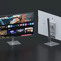 Samsung Computer Monitor With Smart Interface Dual Angle Display And Sleek Stand Design